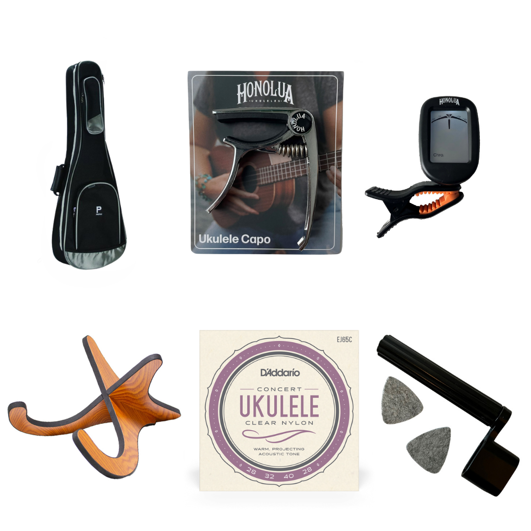 Honolua Ukuleles Deluxe Accessory Bundle - Concert