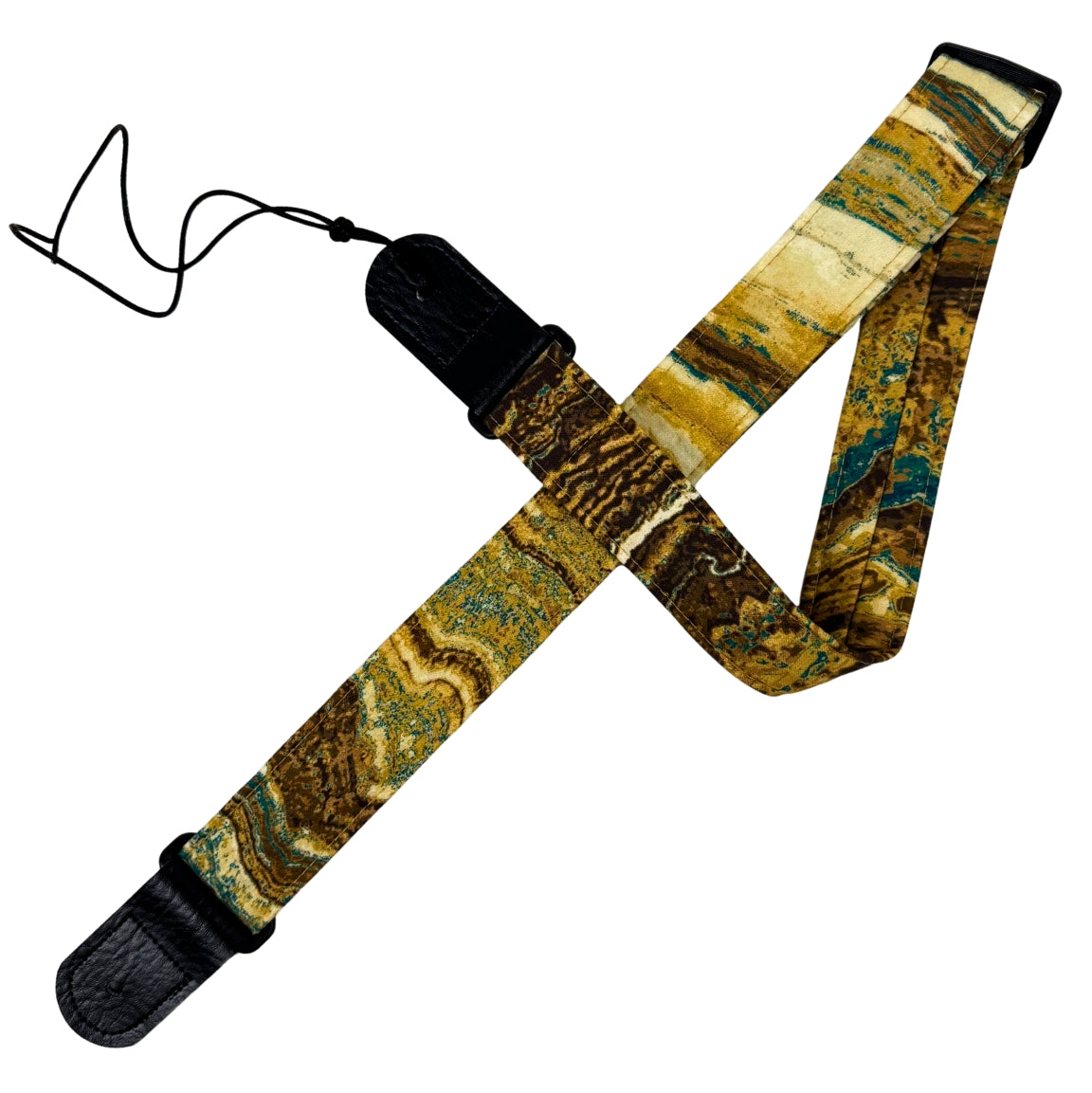 Quilts and Ukuleles Green Granite 1.5" Ukulele Strap