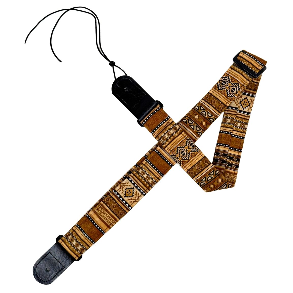 Quilts and Ukuleles Navajo Brown 1.5" Ukulele Strap