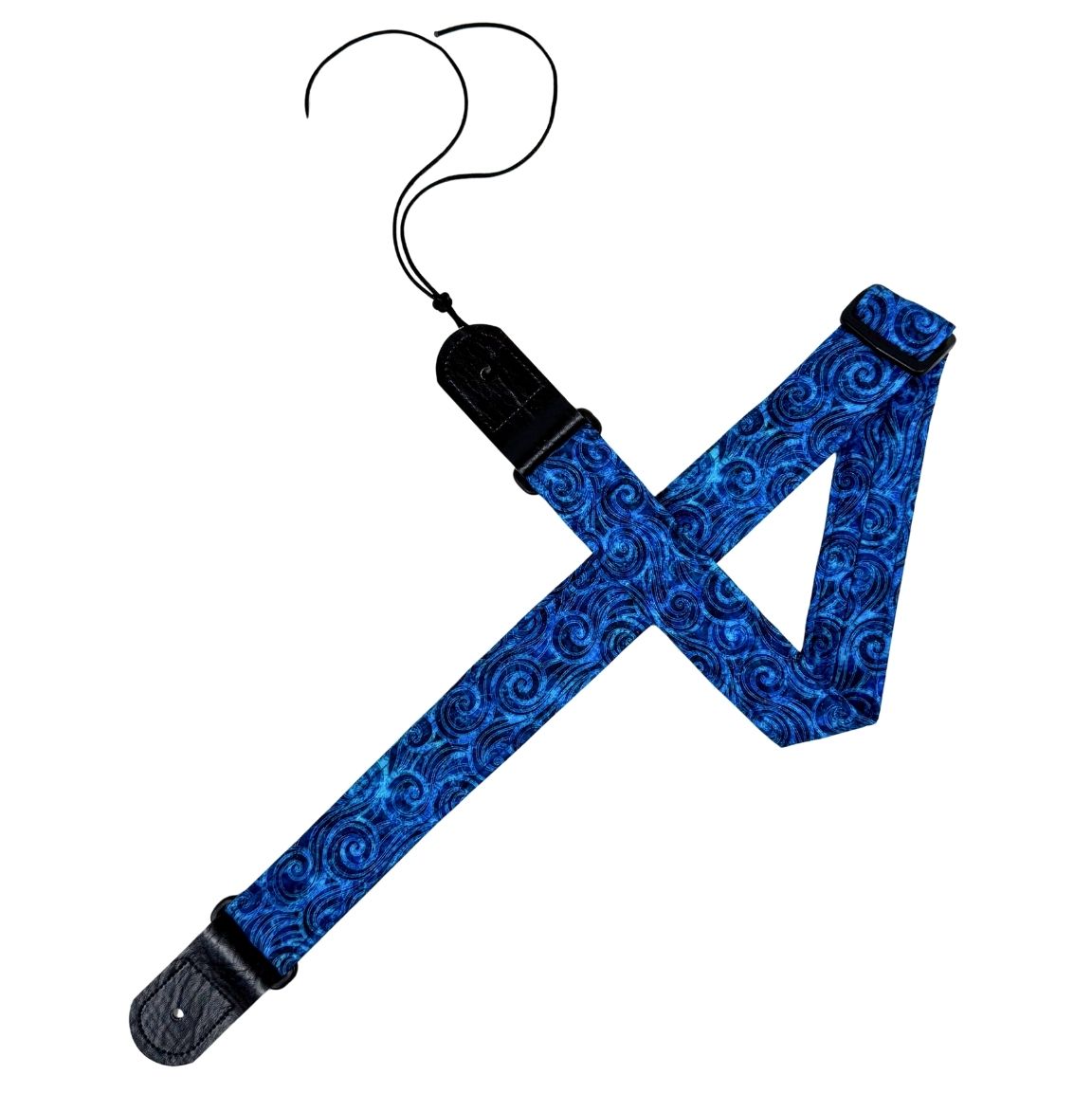 Quilts and Ukuleles Oceanic Blue 1.5" Ukulele Strap