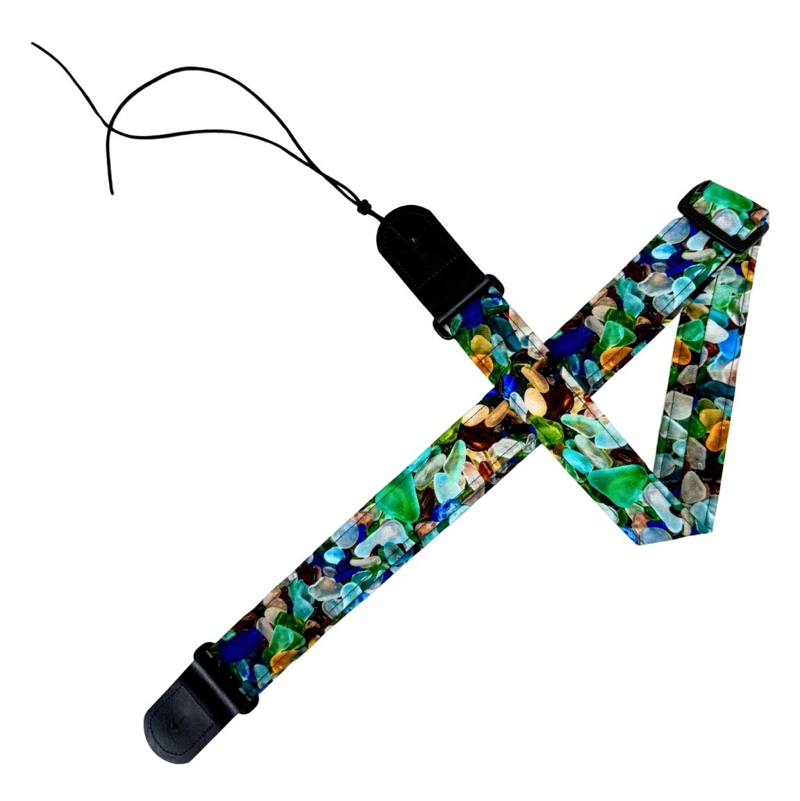 Quilts and Ukuleles Sea Glass 1.5" Ukulele Strap