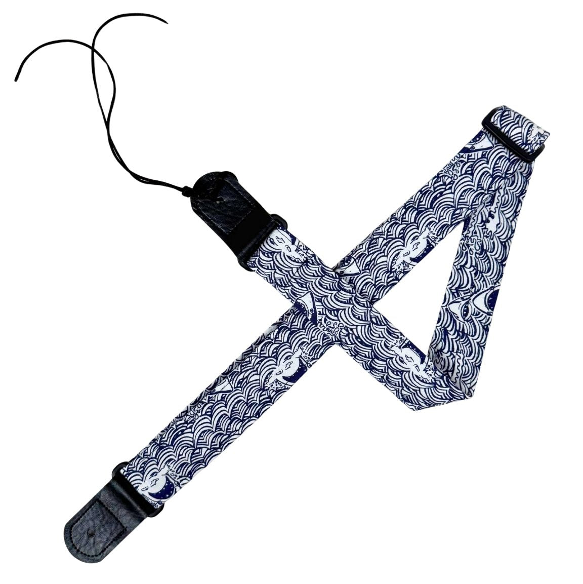 Quilts and Ukuleles Shark Bites 1.5" Ukulele Strap