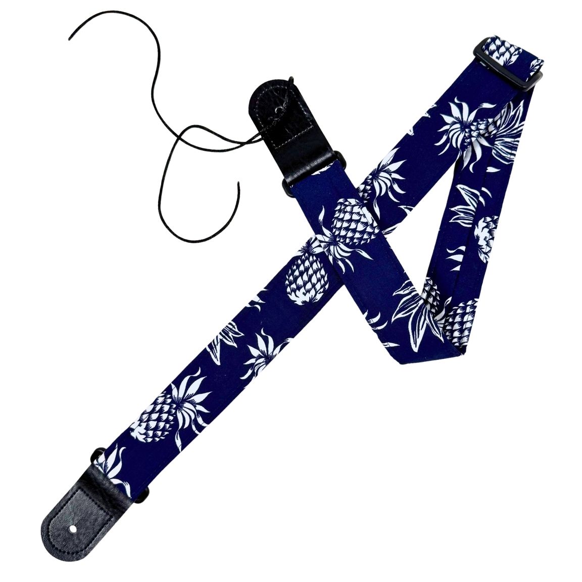 Quilts and Ukuleles Tossed Pineapples 1.5" Ukulele Strap