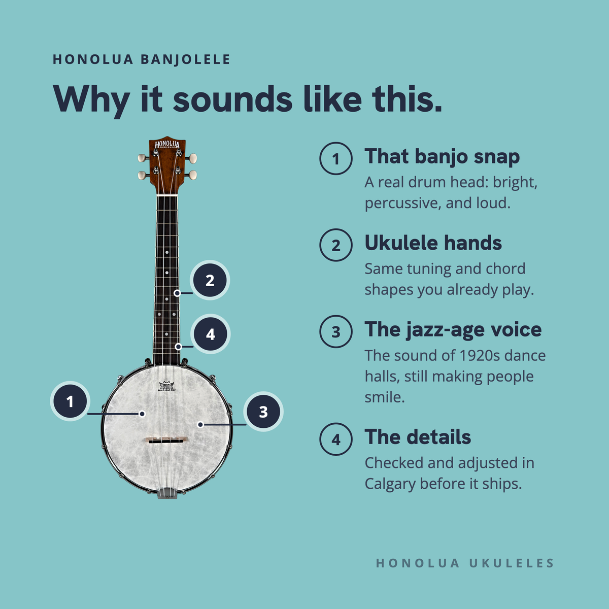 Why the Honolua Banjolele sounds like it does: that banjo snap, ukulele hands, the jazz-age voice, the details