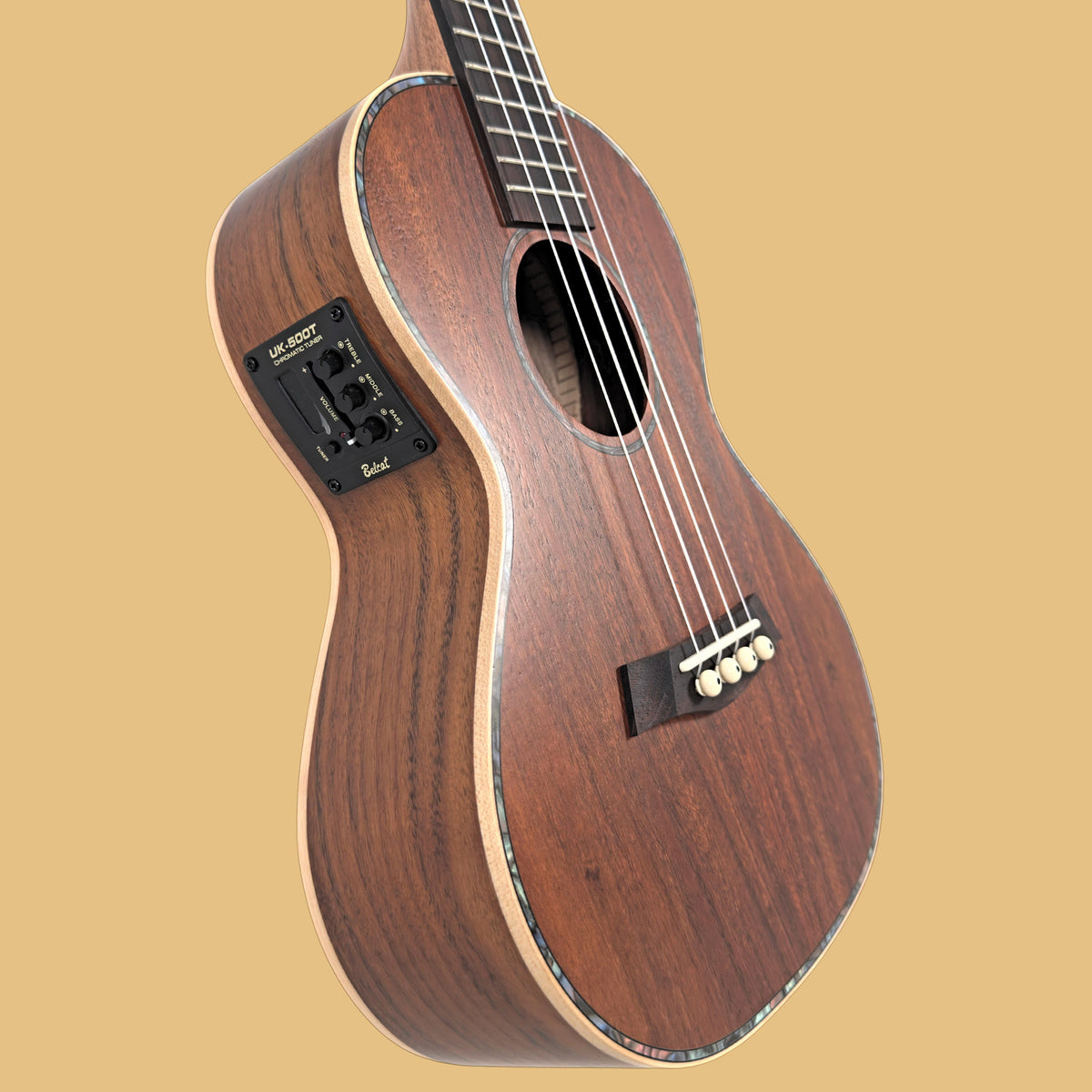 Kohola Deluxe Solid Top Tenor Acoustic Electric Ukulele