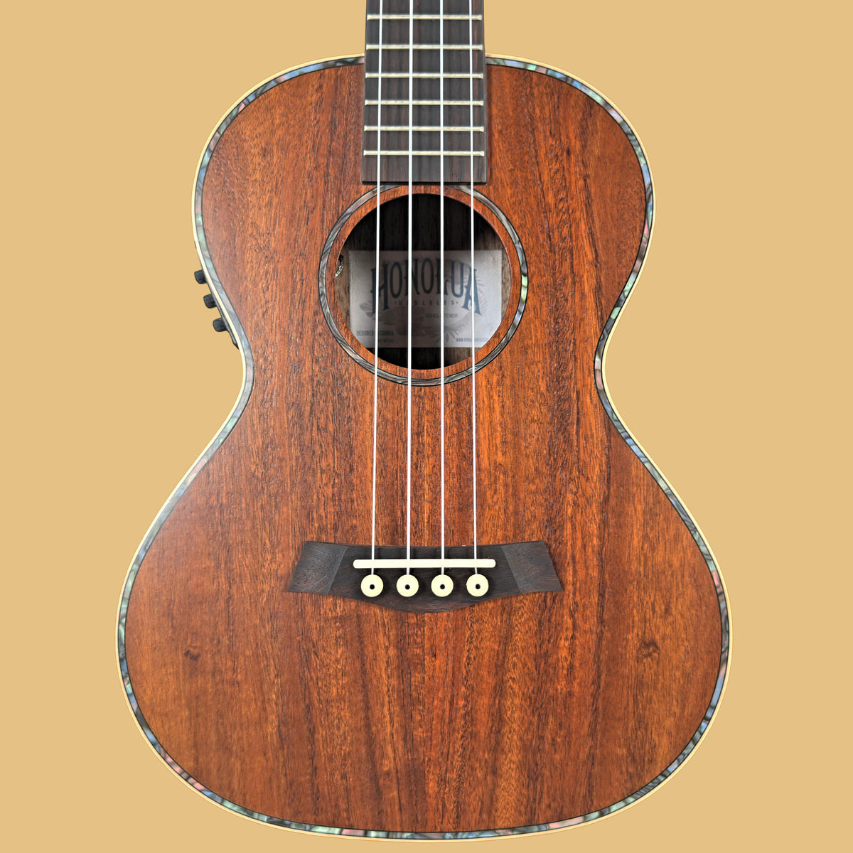 Kohola Deluxe Solid Top Tenor Acoustic Electric Ukulele