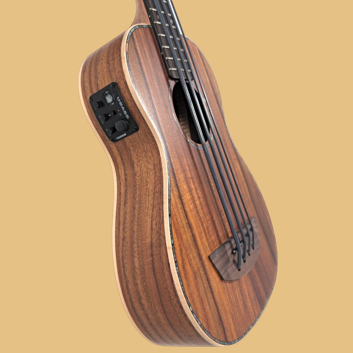 Kohola Solid Top Acoustic Electric Ukulele Bass