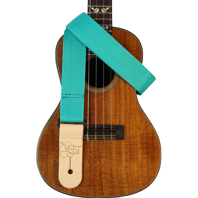 Sherrin&#39;s Threads Teal Poly 1.5&quot; Ukulele Strap ST15P-1406