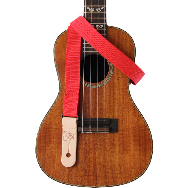 Sherrin&#39;s Threads Red Poly 1&quot; Ukulele Strap ST1P-1729