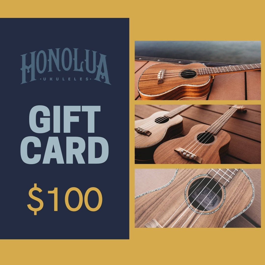 Carte-cadeau Honolua Ukuleles 100 $